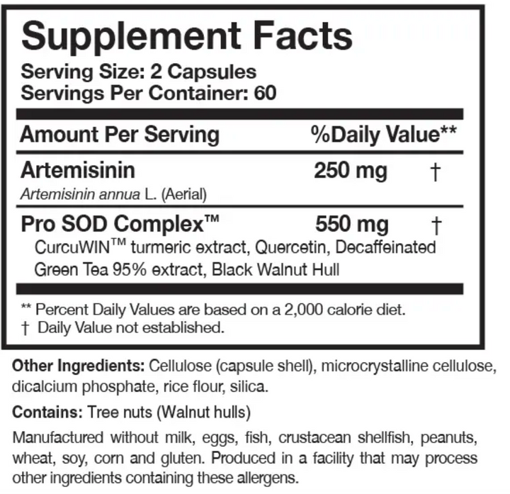 Artemisinin SOD Researched Nutrionals