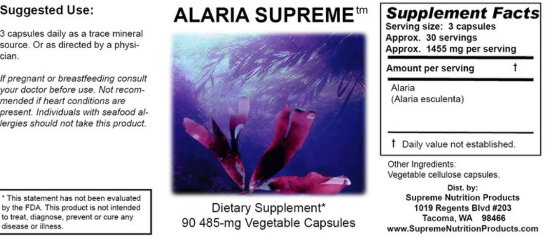 Alaria Supreme, Whole Food Minerals & Iodine