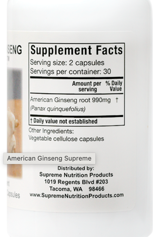 American Ginseng Supreme: Adrenal Support